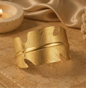 Gold Leaf Bracelet Waterproof Stainless Steel