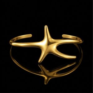 Star Shaped Waterproof Bracelet 18K Gold Plated Steel