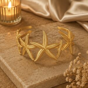 Sea Star Waterproof Bracelet Stainless Steel 18K Gold Plated