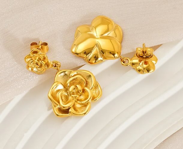 flower earrings waterproof